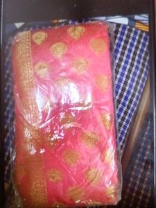 Elegant Red Printed Saree