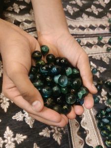 Blue Green Agate Beads