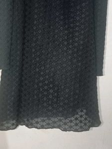 Black Sheer Long Sleeve Top