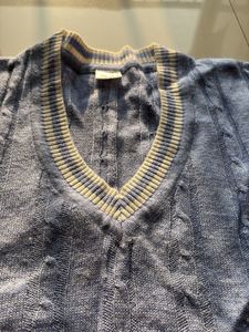 Blue Knit Sweater Vest