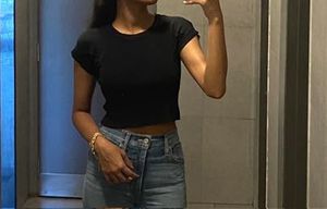 Black Cropped T-Shirt