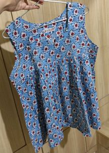 Kanaash Blue Top With Motifs