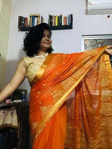 Elegant Orange Saree