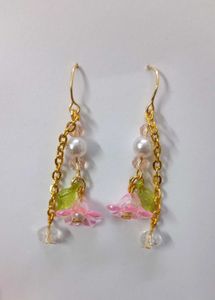 Elegant Handmade Beaded Floral Earrings