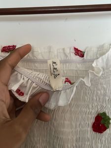Strawberry Smocked Top