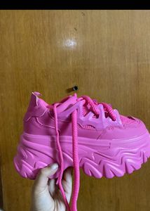 Size 38 Fushia Pink Sneakers