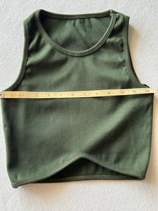 🍀Green ribbed Crop Top - Xxs - new- Fixed Price
