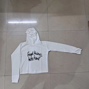 White Graphic Hoodie top