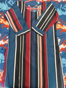 Striped A-line Kurta - XL