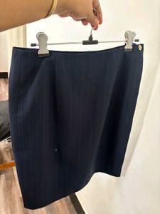 Pinstripe Pencil Skirt