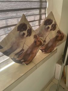 Cute Puppy Print cushion Covers (Set of 2)with fil