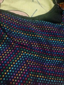 Navy blue. silk cotton daily wear blouse