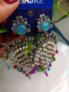 Multicolor Oxidised Earrings