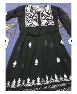 black Georgette top and tunic