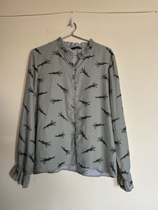 Patterned Long Sleeve Top