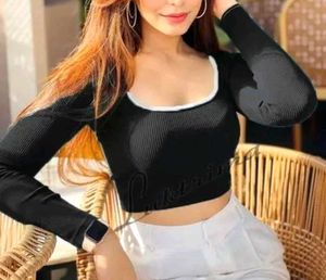 Chic Black Long Sleeve Crop Top