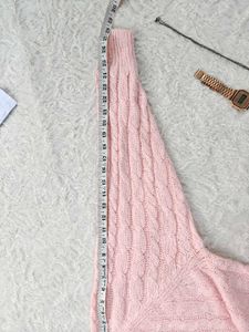 Cozy Pink Cable Knit Sweater
