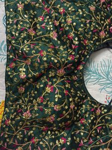 Embroidered Green Blouse