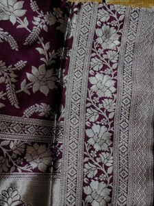 Elegant Floral Banarasi Silk Saree