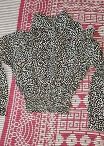 Animal Print Long Sleeve Top