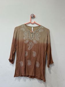 Embroidered Kurta Short