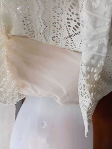 White Lace Crop Top