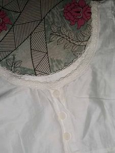 White Lace Trim Top
