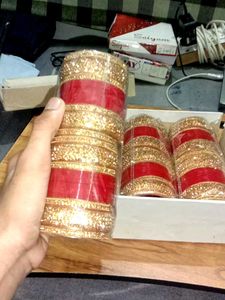 Red &amp; Gold Bridal Bangles