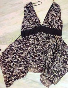 Brown Printed Dress For Girl Or Woman 30 Bust