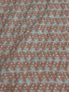 Peach Embroidered Kurta