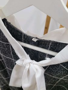 Checkered Dress with Bow