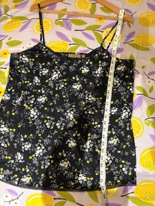 Beautiful Over Size Floral Lace Trim Cami Top