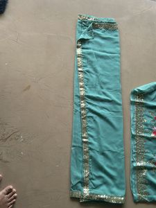 Teal Embroidered Salwar Kameez Set