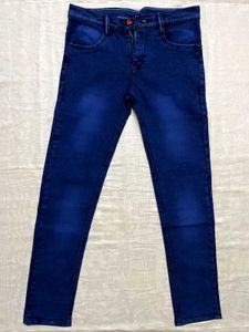 Dark Blue Jeans Slim Fit Denim Pants
