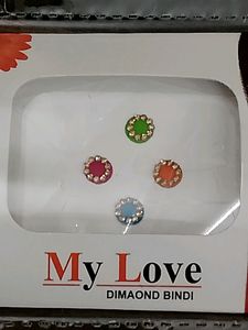 Stone Multicolour Fancy Bindi (Three Colours)12
