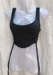 241611. Black Ribbed Tank Top