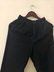 winter Navy Blue Straight Leg Pants