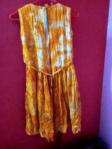 Vintage Yellow Floral Dress