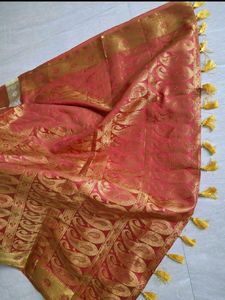 Pure Banarasi Saree With Blouse Piece✨️🛺💚🌿