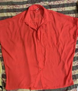 Bright Coral/orange Shirt