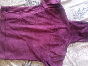 Shine Purple Velour Hoodie