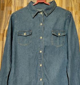 Unisex Denim Button Long Sleeve Shirt