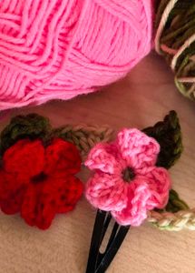 Pair Of Handmade Crochet 🧶 Earrings &amp; Clips