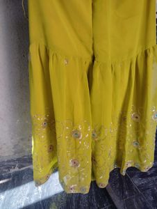 Elegant Embroidered sarara dress mehndi function