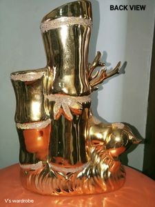Vintage Golden Deer Statue Decor