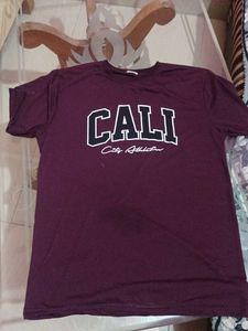 Burgundy Cali T-Shirt