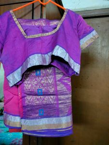 Pink Cotton Saree