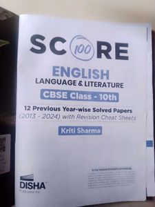 Score 100 English Language &amp; Literature CBSE Class