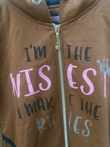 Cute Brown Graphic Hoodie