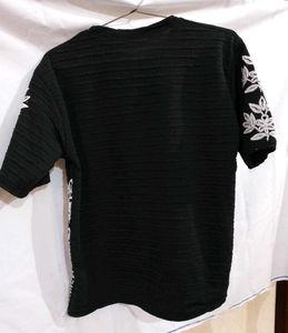 Embroidered Black Top